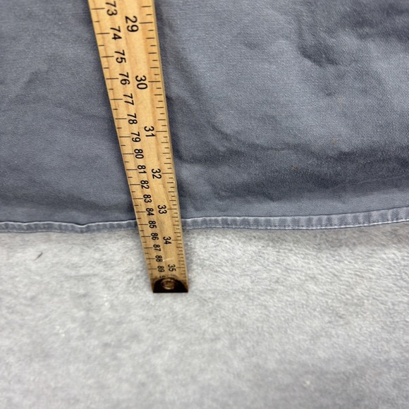 Cabelas Shirt Men XXXL Tall Grey Short Sleeve Heavy Canvas Work Utility Mechanic - Picture 6 of 7